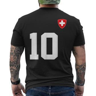 Switzerland 10 Sport Enthusiast Swiss Flag Suisse Fan Jersey T-Shirt mit Rückendruck - Seseable
