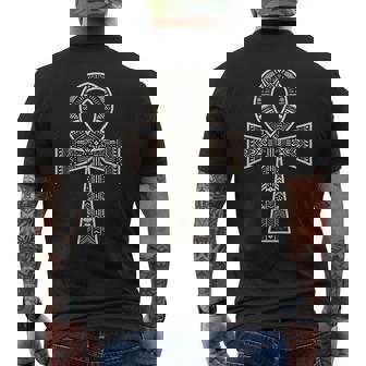 Symbole De La Clé Deie De L'égypte Ankh Dans Un Style Tribal T-shirt imprimé au dos - Cadeauxyz