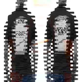 Tangy Sweet And Sour Sauce Condiment Matching Food Lover Men's T-shirt Back Print | Mazezy