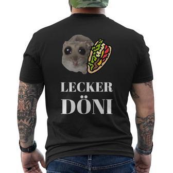 Tasty Döni Sad Hamster Meme T-Shirt mit Rückendruck - Geschenkecke