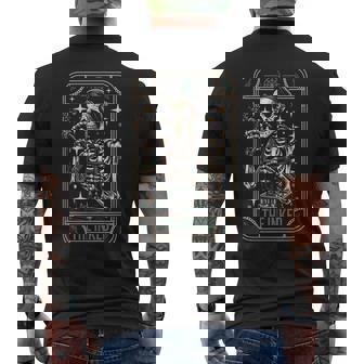 Tattooist Artist Tattoo Tattoos Skeleton Tarot Card Men's T-shirt Back Print - Thegiftio UK