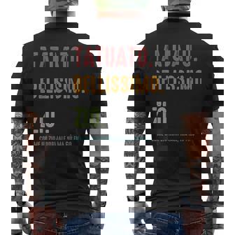 Tatuato Bellisimo Zio Regalo Festa Del Papà Inchiostrato T-shirt da uomo con stampa posteriore - Novitaregali