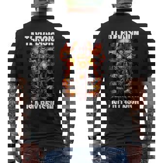 Tax Evasion Is My Passion Edgy Skeleton Men's T-shirt Back Print - Thegiftio UK