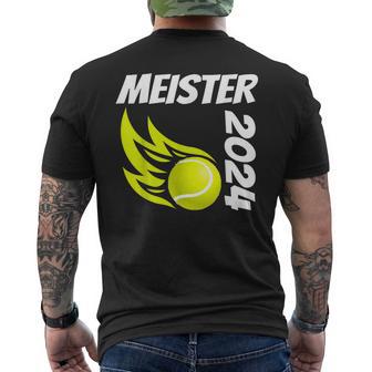 Team Club Tennis Meister 2024 Climber Fan Trainer T-Shirt mit Rückendruck - Geschenkecke