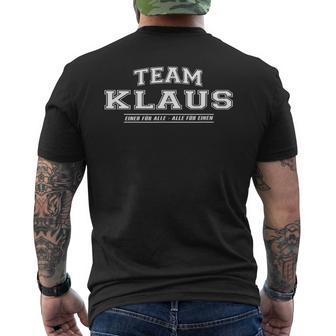 Team Klaus Proud Familie T-Shirt mit Rückendruck - Geschenkecke