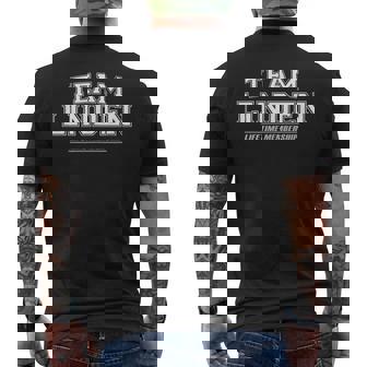 Team Linden Proud Family Surname Last Name Men's T-shirt Back Print - Monsterry