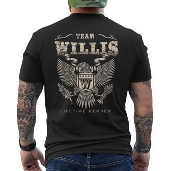 Team Willis Family Name Lifetime Member Men's T-shirt Back Print - Monsterry