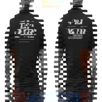 Team Wood Proud Family Surname Last Name Men's T-shirt Back Print - Monsterry
