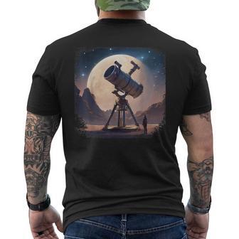 Telescope Planet Space Astronomy Space T-Shirt mit Rückendruck - Geschenkecke