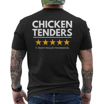 Tenders De Poulet Recommanderaient Cinq Étoiles Jaunes Amusantes T-shirt imprimé au dos - Cadeauxyz