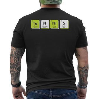 Tennis Periodic Table Elements Sport Player Coach Men's T-shirt Back Print - Monsterry