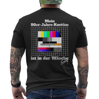 Testbild 80S Kostüm Ist In Der Wäsch German Langu T-Shirt mit Rückendruck - Geschenkecke