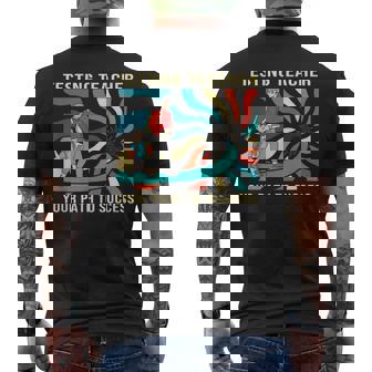 Testing Teacher Path To Success Vintage Test Day Teacher Men's Back Print T-Shirt - Monsterry