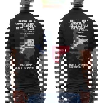 Texas Is Calling And I Must Go Texas Men's T-shirt Back Print - Monsterry