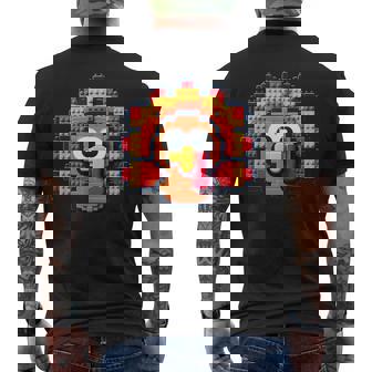 Thanksgiving Building Brick Turkey Face Master Builder Boys Men's T-shirt Back Print | Seseable UK