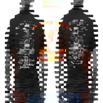 Thanksgiving Cafeteria Worker Gobble Squad Turkey Men's T-shirt Back Print | Mazezy