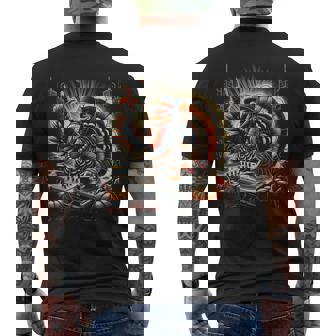 Thanksgiving Dj Turkey Holiday Music Party Men's T-shirt Back Print - Monsterry