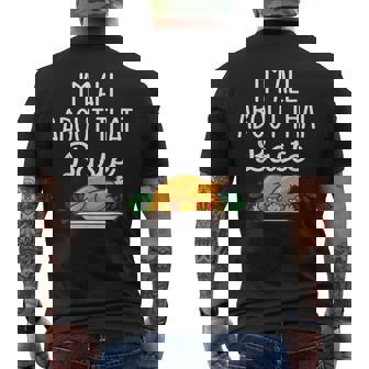 Thanksgiving Foods Family Matching I'm All About That Baste Men's T-shirt Back Print - Thegiftio UK