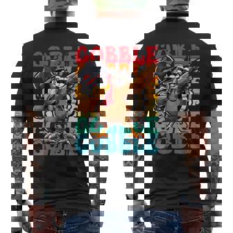 Thanksgiving gobble Boy's Pilgrim Turkey Men's Back Print T-Shirt - Monsterry