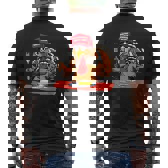 Make Thanksgiving Great Again Donald Trump Turkey 2024 Men's T-shirt Back Print | Seseable CA