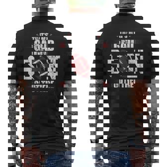 That's My Grandson Out There Football Grandparents Grandpa Men's T-shirt Back Print - Monsterry