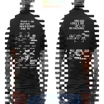 Things I Do In My Spare Time Bicycle Cycling Lover Men's T-shirt Back Print - Thegiftio