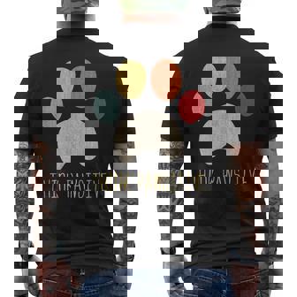 Think Pawsitive Zampa Di Cane Cucciolointage T-shirt da uomo con stampa posteriore - Novitaregali