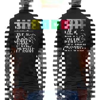 Think Like A Proton Stay Positive Divertente Science T T-shirt da uomo con stampa posteriore - Novitaregali