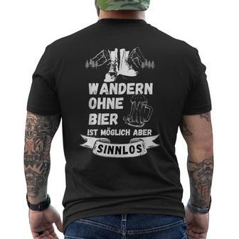 Thirst Auf Bier Beim Bergaufsteigung Und Hiking T-Shirt mit Rückendruck - Geschenkecke