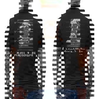 Thug Pug Straight Up Pug Living Life In Jail Men's Back Print T-Shirt - Monsterry