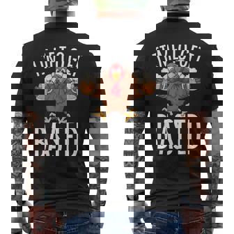 Time To Get Basted Thanksgiving Turkey Men Men's T-shirt Back Print - Thegiftio UK
