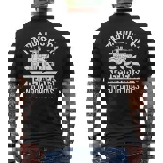 Tractor Regalo Granjero Divertido Trabajo Por Hectàreas Camiseta Hombre Estampado Espalda - Regaloses