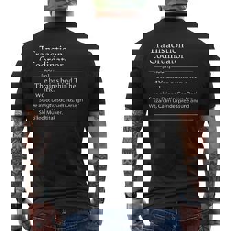 Transaction Coordinator Definition Job Quote Men's Back Print T-Shirt - Monsterry