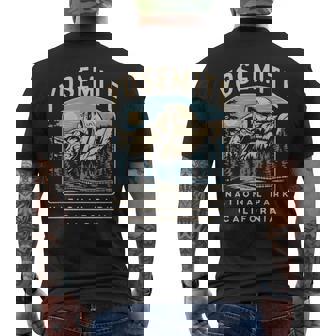 Travel Hiking Vintage Yosemite National Park California Men's T-shirt Back Print | Seseable UK