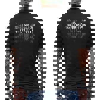 Trees Wildlife Nature Outdoor Wild Reflection Forest Men's T-shirt Back Print - Thegiftio
