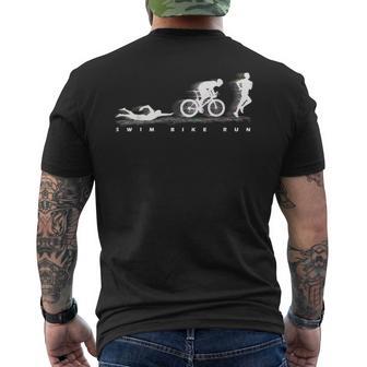 Triathlon Swim Bike Run Cadeau Pour Les Athlètes T-shirt imprimé au dos - Cadeauxyz