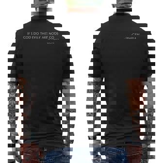 Trojan War If Gods Do Evil They Are Not Gods Iphigeneia Men's T-shirt Back Print - Monsterry