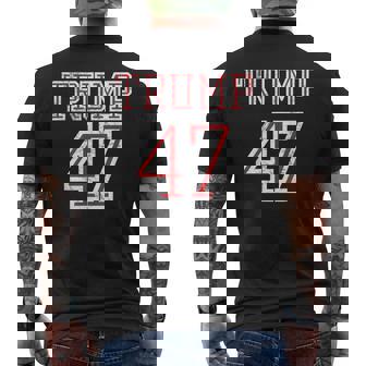 Trump 47 President Team Football Jersey Style 2024 Front Men's T-shirt Back Print - Monsterry