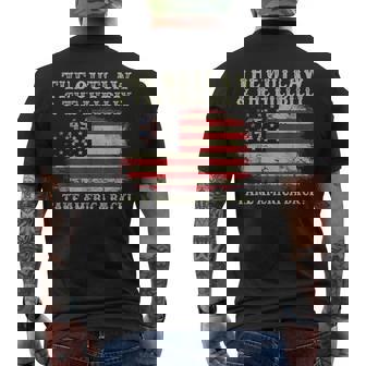Trump Vance 2024 Donald Trump JD Vance Outlaw & Hillbilly Men's T-shirt Back Print - Monsterry