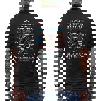 Trump Vance 2024 Donald Trump JD Vance Outlaw Hillbilly Men's T-shirt Back Print - Monsterry