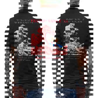 Trump Vance '24 Red Wave Coming Men's T-shirt Back Print - Seseable