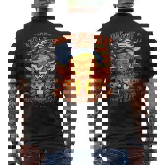 Trumpkin Or Treat Make Halloween Great Again Usa Flag Men's T-shirt Back Print - Monsterry
