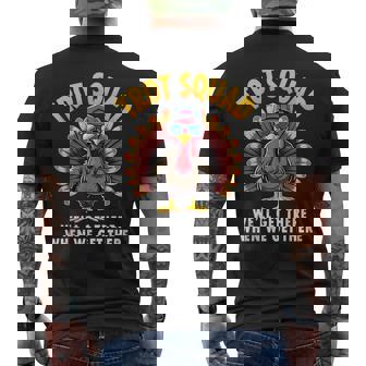 Turkey Trot Squad 2024 Thanksgiving Turkey Running Men's T-shirt Back Print | Seseable UK