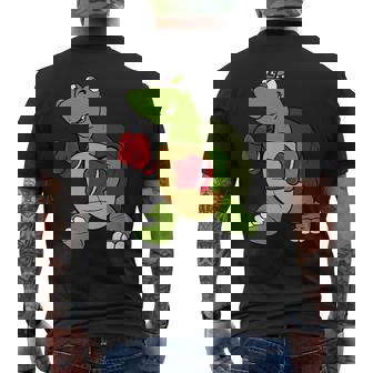 Turtle Tortoise Boxer Boxing Animal Men's T-shirt Back Print - Monsterry