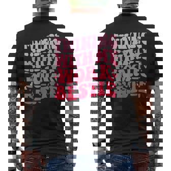 Twinning With My Work Bestie Spirit Week Best Friend Twin Men's T-shirt Back Print - Thegiftio
