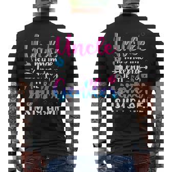 Uncle Is My Name Keeping The Gender Is My Game Reveal Baby Men's T-shirt Back Print - Monsterry