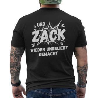 Und Zack Wieder Unpopular Machen S T-Shirt mit Rückendruck - Geschenkecke