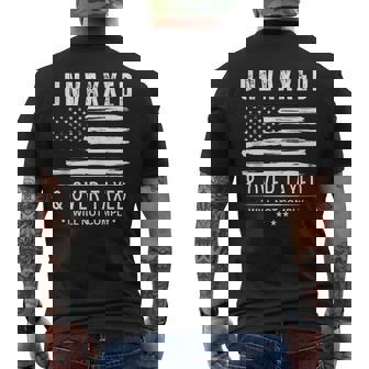 Unvaxxed And Overtaxed Men's T-shirt Back Print - Thegiftio UK