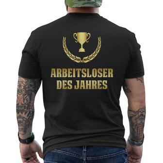 Unworkless Des Jahres Arbeitslosseen 'Unwork T-Shirt mit Rückendruck - Geschenkecke