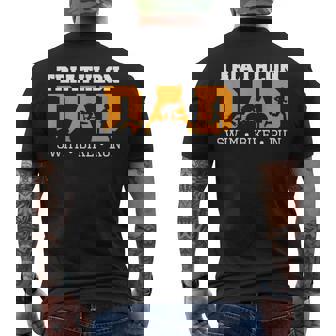Uomo Triathlon Dad Triathlete Swim Bike Run Repeat Triathlon T-shirt da uomo con stampa posteriore - Novitaregali